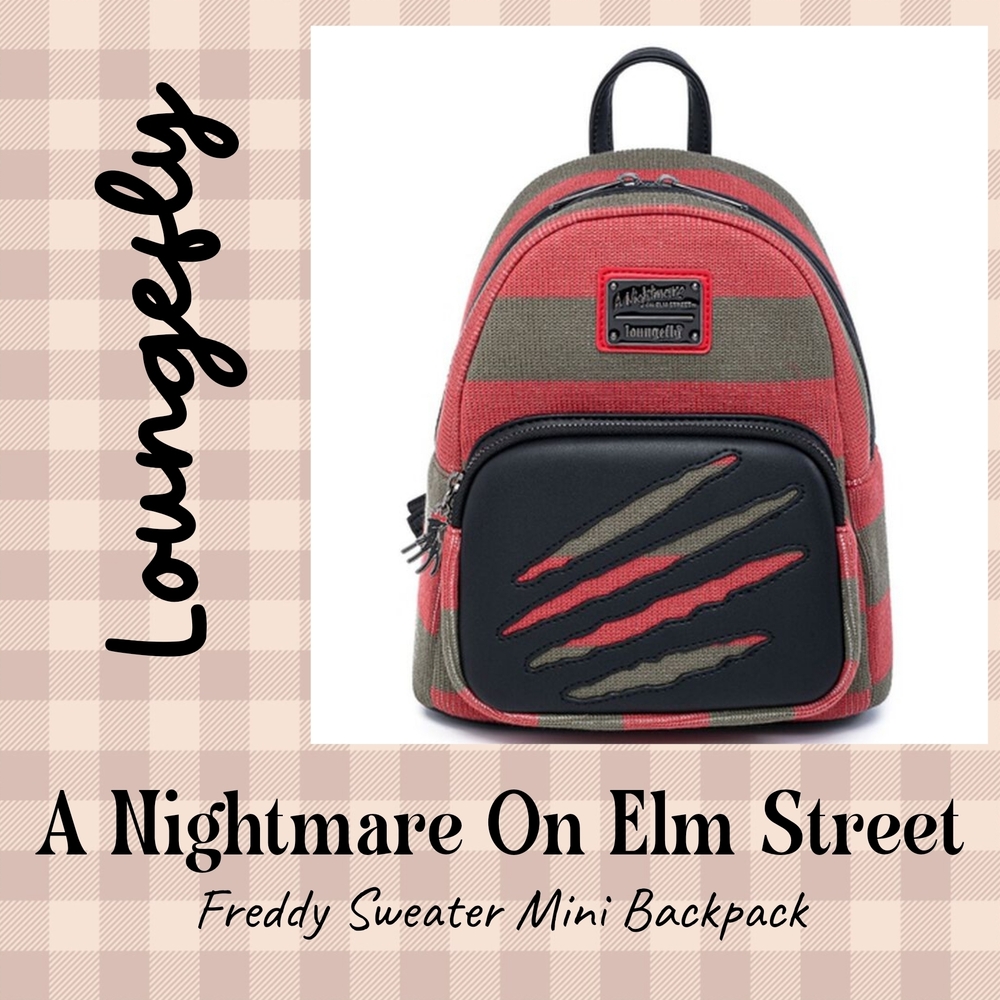 LOUNGEFLY A Nightmare On Elm Street Freddy Sweater Mini Backpack